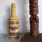 Nootka - Nuuh-chah-nulth woven basketry bottle, Eagle and Canoe design