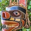 Native Indigenous First Nations art, Northwest Coast Canadian mask, hand carved, authentic carving, buy Canadian art, new in our Gallery