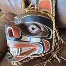 Native Indigenous First Nations art, Northwest Coast Canadian mask, hand carved, authentic carving, buy Canadian art, new in our Gallery