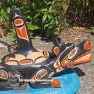 Native American Indigenous art, authentic and direct from artist, new in our native art gallery, signed, wooden art from the First Nations of Canada