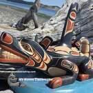 Native American Indigenous art, authentic and direct from artist, new in our native art gallery, signed, wooden art from the First Nations of Canada