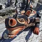 Native American Indigenous art, authentic and direct from artist, new in our native art gallery, signed, wooden art from the First Nations of Canada
