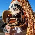 Eagle to Human Portrait Mask, Coast Salish art by Randy Stiglitz, Janice Morin