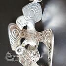 Eagle catching Salmon, silver pendant, Solomon Seward jewelry art