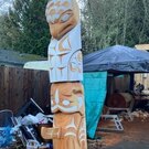 Totem, private commission, Bear Horne