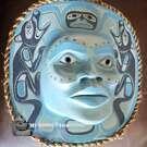 authentic native art, direct from artist, hand carved Indigenous wooden mask, Northwest Coast native American art form Vancouver Island, BC